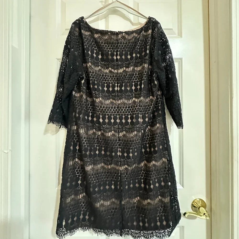 Jessica Howard Black Lace Cocktail Dress - Size 16 - NWOT - Picture 3 of 14